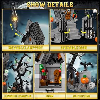 Amazon.com: itshWOee Halloween Haunted House Building Set